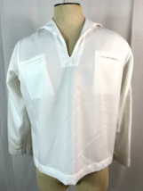 U.S. Navy Enlisted Men’s White Dress Pull Over Uniform Top 46R 8405-01-0... - $29.70