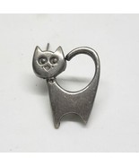 Vintage R. Tennesmed Sweden Pewter Cat Brooch Pin - £18.09 GBP