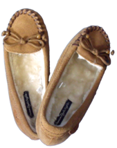 American Eagle Outfitters New Leather Fleece Linned Slippers Girls Size ... - £12.31 GBP