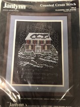 Janlynn 1987 Counted Cross Stitch Cleaning The House 9 x 12 New in Packa... - $268.45 MXN