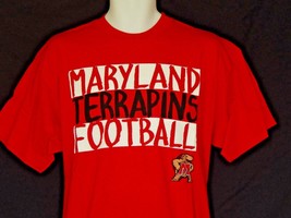 Maryland Terrapins Football T-Shirt Mens Size Medium XL Red NEW Short Sleeve - £12.66 GBP