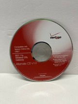 Verizon Online DSL 802.11g Wireless DSL Gateway CD v1.0 Drivers Manual GT704-WG - $9.89