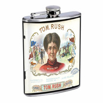 Vintage Cigar Box Poster D10 Flask 8oz Stainless Steel Hip Drinking Whiskey - £11.69 GBP