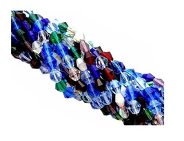 600 Assorted Bulk Mix Czech Fire Polished 7mm Bicone Double Cone Glass Beads - £18.59 GBP