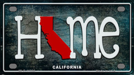 California Home State Outline Novelty Mini Metal License Plate Tag - £11.81 GBP