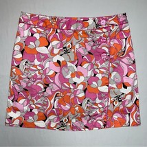 Golf Tennis Skirt Skort Women&#39;s 10 Pink Retro Floral Activewear Athletic... - £25.03 GBP