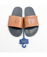 Polo Ralph Lauren Signature Pony Leather Pool Slides - $95.79