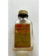 Vintage empty small medicinal olive oil sweet oil glass bottle apothecary - $19.75