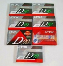 Lot of 7 NEW SEALED TDK D90 Blank Audio Cassette Tapes 90 Minutes High Output - £10.82 GBP