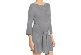 Women ELAN STRIPED TIE-FRONT T-SHIRT DRESS Size Large B4HP - $11.00
