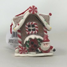 Kurt Adler Gingerbread House and Santa Ornament - £11.40 GBP