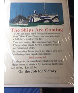 Original WWI WW1 World War One US SHIPPING BOARD POSTER “THE SHIPS ARE C... - $296.98