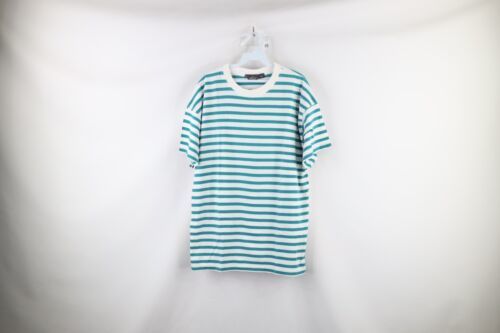 Vintage 90s Woolrich Mens XL Striped Color Block Short Sleeve T-Shirt Cotton - $44.50