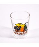 Kentucky State Horse Tree Sunset Sun 2&quot; Shot Glass Drinking Cup Drinkwar... - £10.04 GBP