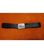 Waist Belt Chrome Buckle Black Leather for Piper or Drummer Adjustable - £56.83 GBP+