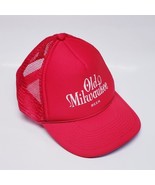 Old Milwaukee Beer Vintage Snapback Red Hat Mesh Back Truckers Baseball Cap - $18.49