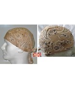 KHAKI TAN LIGHT BROWN BEIGE PAISLEY FITTED BANDANA w/TIES DO RAG Head Wr... - $9.99