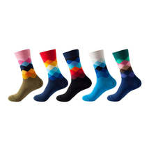 Anysox 5 Pairs One Size 5-11 Mixed Color Set Christmas Cotton Socks Random  - £23.69 GBP
