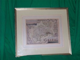 OLD ENGRAVING ENGLISH COUNTY MAP LONDON ENGLAND THOMAS MOULE SCHMOLLINGE... - £96.93 GBP