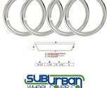 17&quot; Chrome Stainless Steel Trim Rings 1 3/4&quot; Depth Beauty Rings TR4703 N... - $104.95