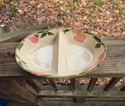 Franciscan Desert Rose Divided Bowl With USA Back Stamp.10-3/4&quot;L x 7&quot;W x... - $12.00