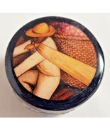 Servin Mexican Multicolored Pottery Covered Trinket Box The Flower Carrier - $64.11 CAD