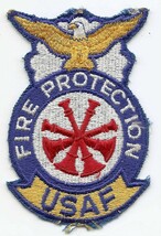 Vintage USAF Fire Protection Specialist Used Obsolete 4" Patch Four Red ... - $4.00