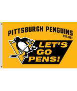 Pittsburgh Penguins Hockey LET&#39;S GO PENS! Flag 90x150cm 3x5ft Best Banner - €12,72 EUR