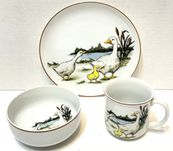 Vintage Nantucket Duck Family Salad Plate Bowl Coffee Cup Lot of 3 - £21.44 GBP