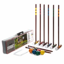 Franklin Sports Croquet Set - Includes 4 Croquet Wood Mallets, 4 All Wea... - $48.79