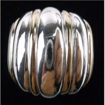 Kabana Sterling 14kt Gold Bar Ring Size 7 - £148.73 GBP