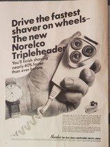 Norelco Tripleheader Electric Razor Advertisement from 1966 - £10.47 GBP