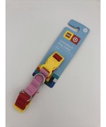 Pink LEGO Collection Target Dog Colorblock Collar  Small 8&quot; to 12” Red Y... - £6.81 GBP