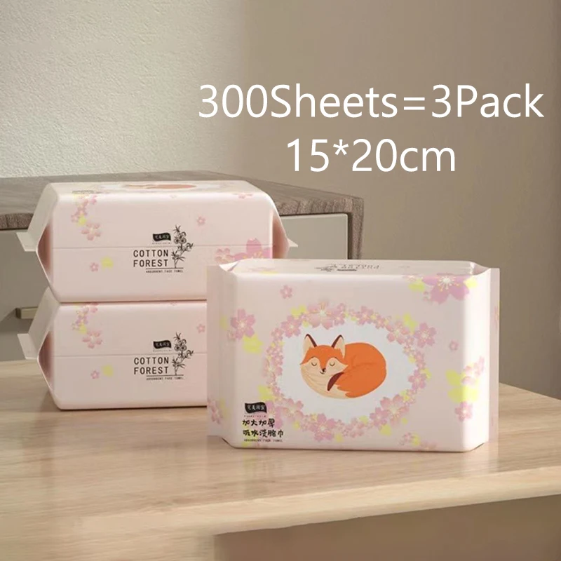 300 Count Disposable Face Towel Soft Thick Cotton Tissue Multipurpose Wet Dry Wi - $140.73