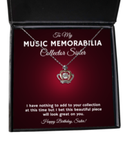 Music Memorabilia Collector Sister Necklace Birthday Gifts - Crown Pendant  - £40.05 GBP