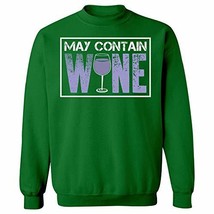 Kellyww May Contain Wine Funny Drinking - Sweatshirt - $54.94