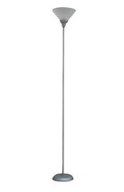 Room Essentials™ ~ 3-Way Switch ~ Floor Lamp ~ Gray Finish ~ Plastic Shade - £29.41 GBP