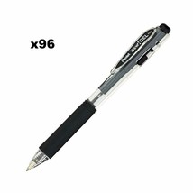 NEW 96-PC LOT Pentel WOW! Retractable Gel Pen BLACK Medium .7mm BULK K43... - $37.57