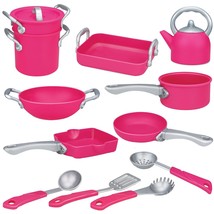 Liberty Imports Deluxe Pink Kitchen Gourmet Cookware Pots and Pans Premium Plays - £30.46 GBP