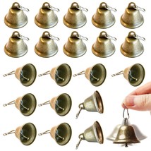 Craft Bells,20Pcs Jingle Bells Brass Bells For Crafts With Spring Hooks ... - £12.78 GBP