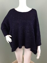 NWT Women&#39;s Romeo &amp; Juliet Couture Purple Sparkle Oversize Sweater Sz M ... - £23.73 GBP