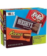 REESE&#39;S, HERSHEY&#39;S and KIT KAT Milk Chocolate Assortment Candy Bars, (18... - £31.56 GBP