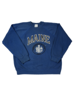 Vintage University Maine Black Bears Blue Tultex Sweatshirt Size Large U... - $39.59