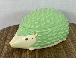 2” Hedgehog Trinket Box Cake Topper Plastic Mint Green - $5.90