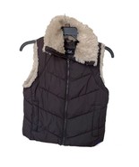 Big Chill Puffer Brown Vest Medium Jacket Sherpa Collar - £12.93 GBP