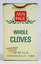 VINTAGE Antique Ann Page Whole Cloves 1 1/8 oz Box - £15.85 GBP