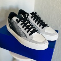 P448 Men’s Soho Sneaker, Italian Leather, Black/Gray,, Size 10.5, Euro 4... - $185.00