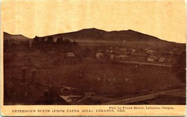 Vtg Albertype Postcard Lebanon Oregon OR - Peterson&#39;s Butte From Paper Mill UNP - £10.63 GBP