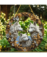 Majestic Wolf Trio Suncatcher for Nature and Wildlife Enthusiasts - $22.99