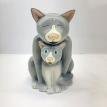 Cats Coin Bank Save a Hug Cat and Kitten Hand Painted Ceramic Insights 2007 - £15.21 GBP